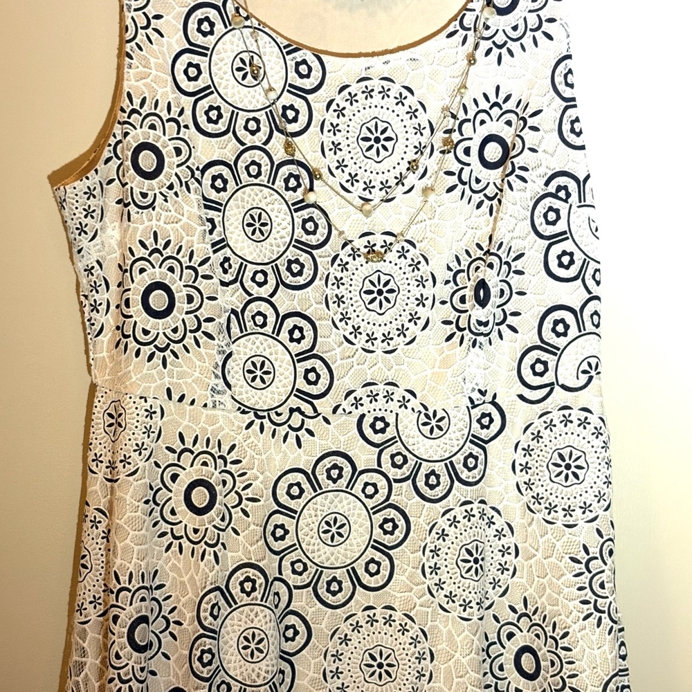Hem & Thread White and Black Tank Top Dress